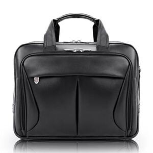 McKLEIN Pearson Leather 17 in.Exp Double compartment Laptop Briefcase bag $480